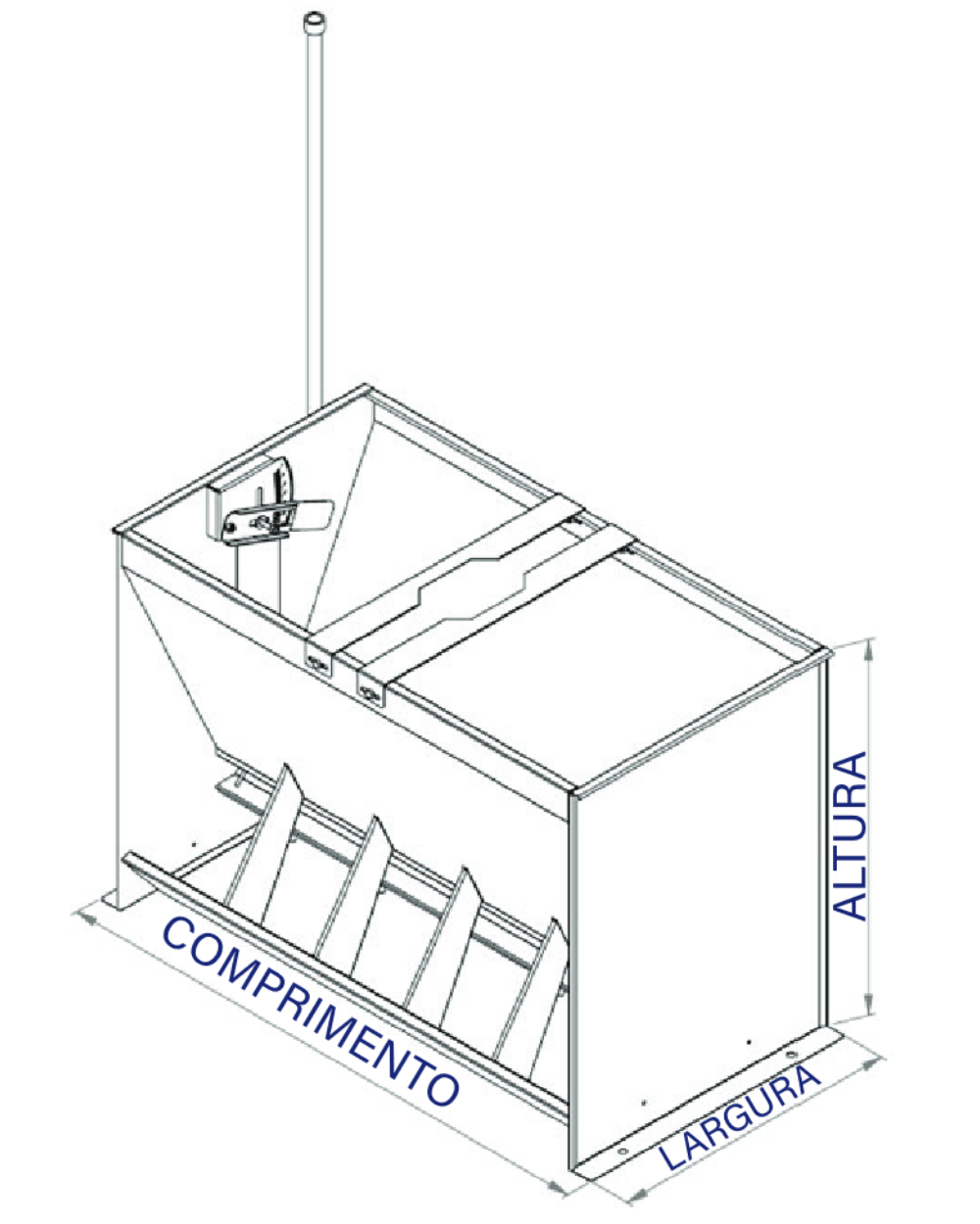 dimensões comedouro creachario