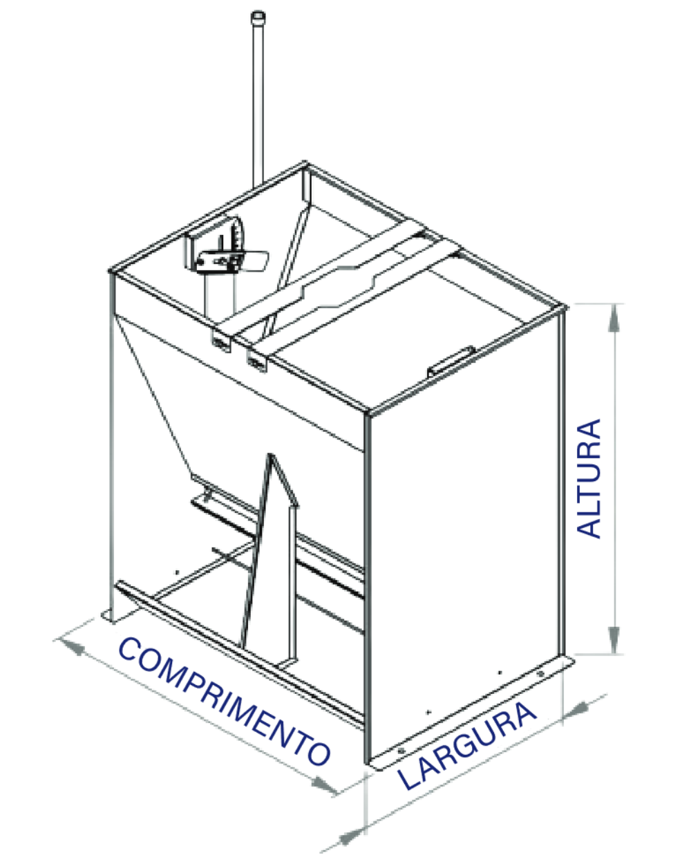 dimensões comedouro suíno