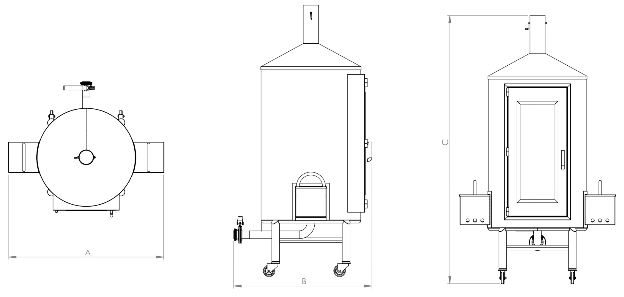 esquemas forno vertical inox